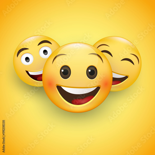 April fool's day card - crazy facial expression on yellow background - April fool's design template