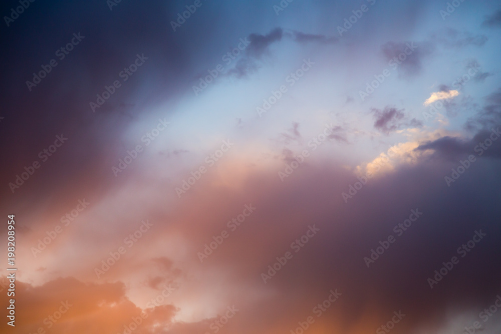 Beautiful clouds in the sky at sunset Beautiful clouds in the sky at sunset