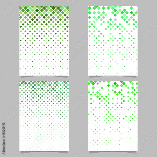 Geometrical pattern brochure design - vector tile mosaic page background set