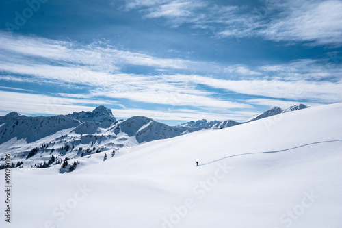 Skifahrer in den Allgäuer Alpen