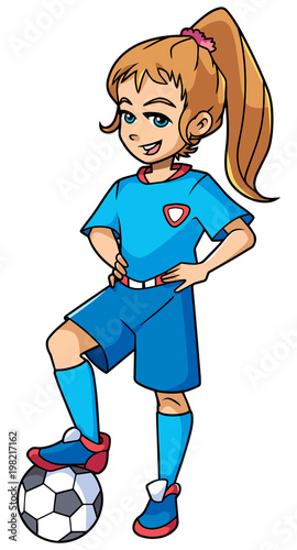 Football Girl Standing