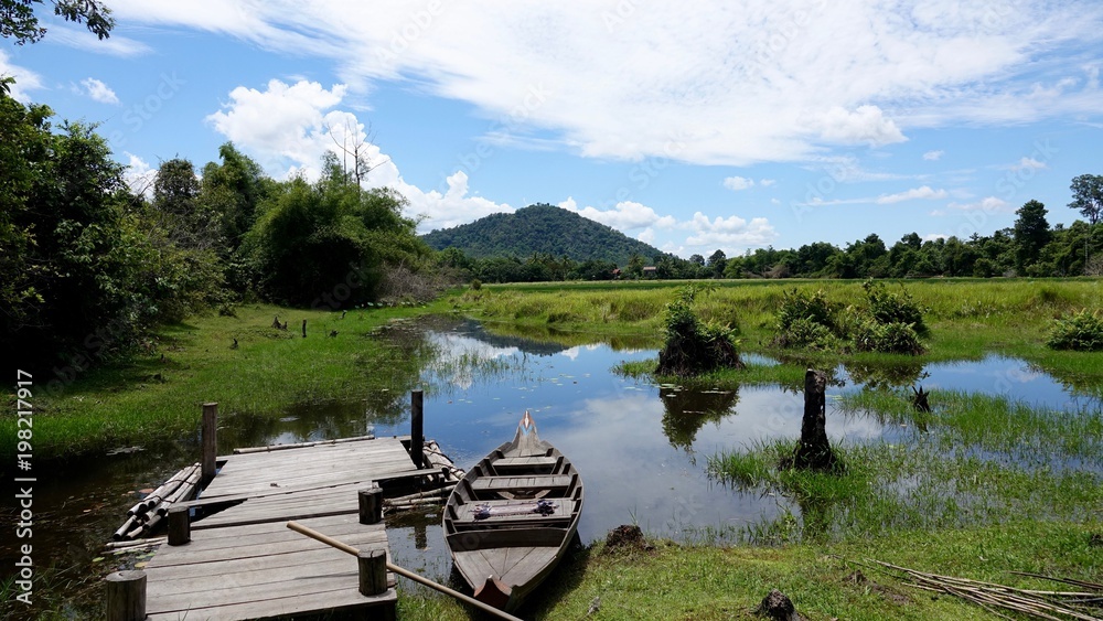 Naklejka premium Landschaft bei Ankgor bei Siem Reap in Kambodscha