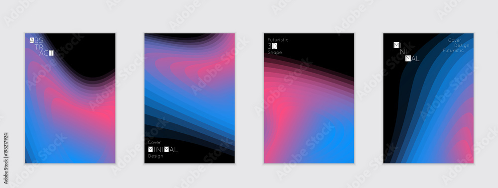 Template with Fluid gradient shape with transparent blend