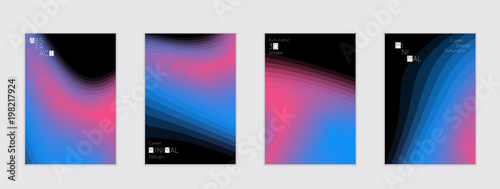 Template with Fluid gradient shape with transparent blend