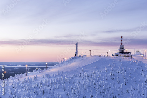 Ruka ski resort in Finland