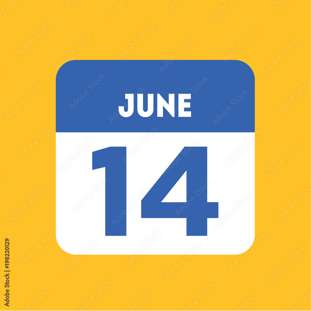 June 14 calendar icon yellow flat. World Blood Donor Day, blogger, worker of the Russian Migration Service, American flag June 14 calendar icon yellow flat. World Blood Donor Day, blogger, worker of the Russian Migration Service, American flag