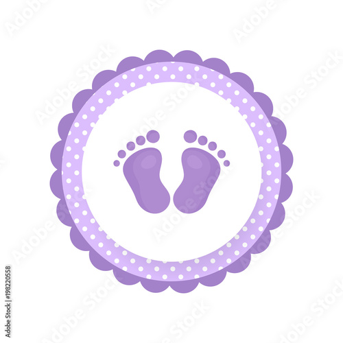 Cartoon Baby footsteps, footprint.
