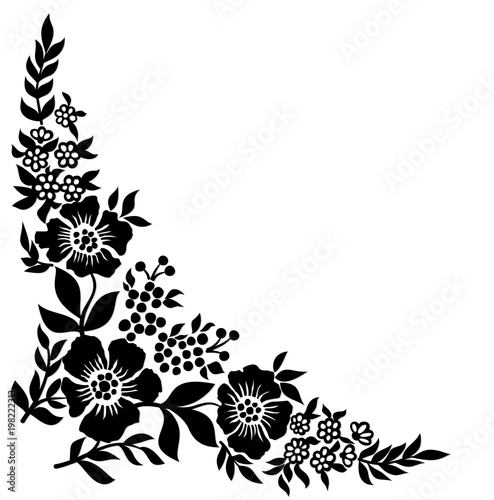 Pattern with flowers.