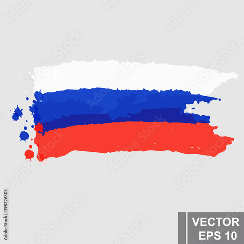 Flag of Russia. Map. Symbol of the state. For your design. Rectangle.