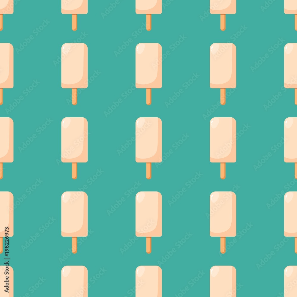 Seamless ice cream pattern. Stock flat vector illustration. Seamless ice cream pattern. Stock flat vector illustration.