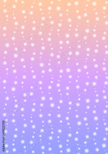romantic sparkle abstract background, glitter star line with color gradient template, falling wave starry layout, vector illustration