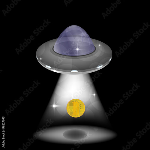 Extraction of minerals, development of cloud computing, crypto bitcoin. vector