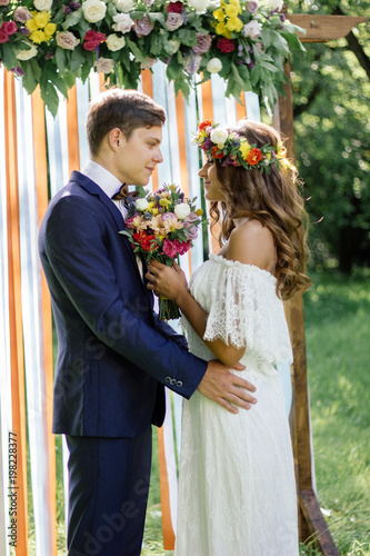 Wedding ceremony at outdoor...
