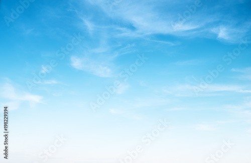 Canvas Print Clear blue sky and white clouds