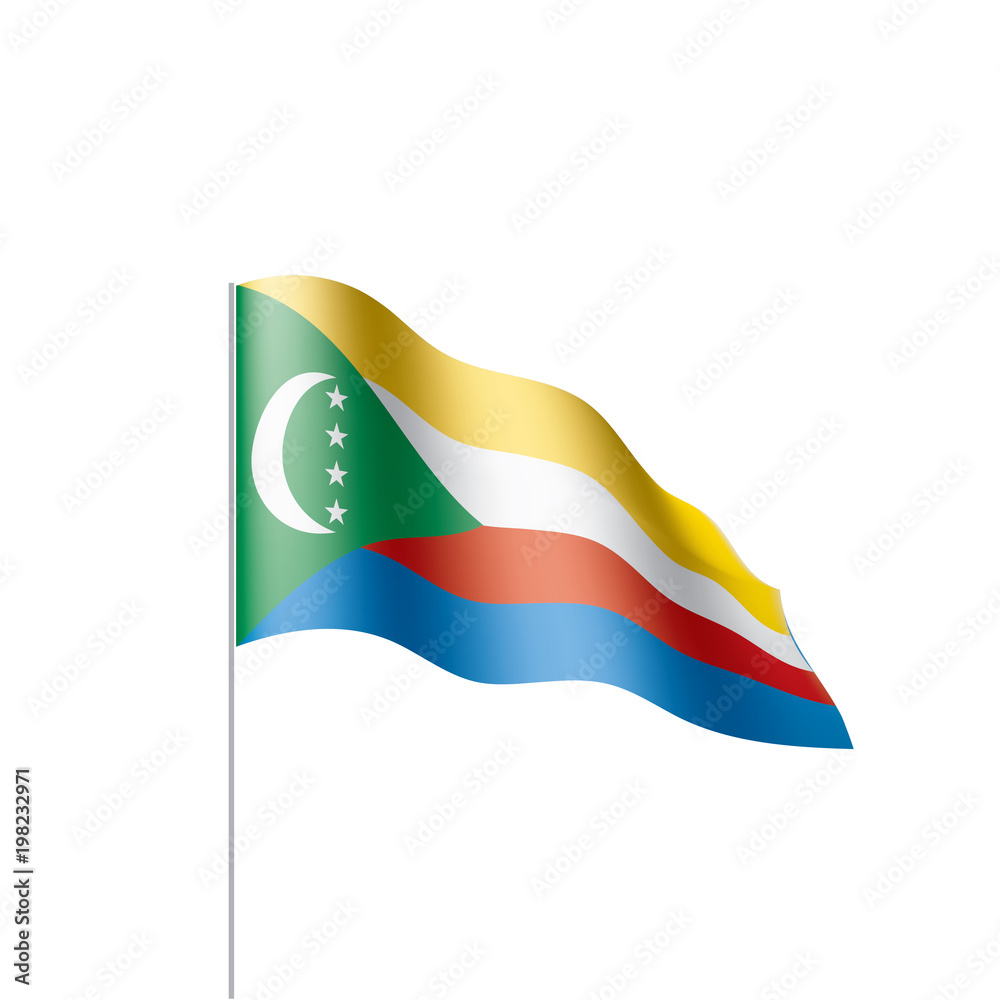 Comoros flag, vector illustration Comoros flag, vector illustration
