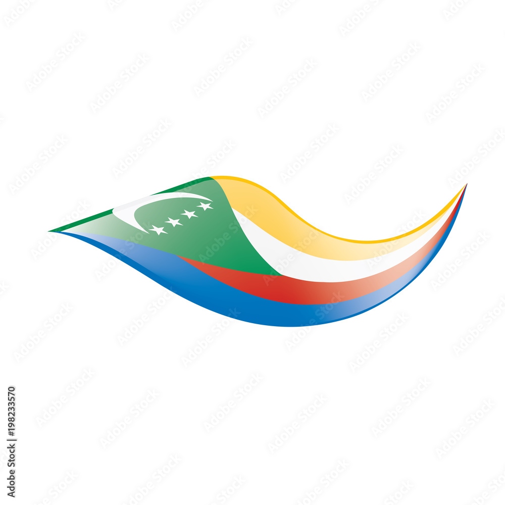 Comoros flag, vector illustration Comoros flag, vector illustration