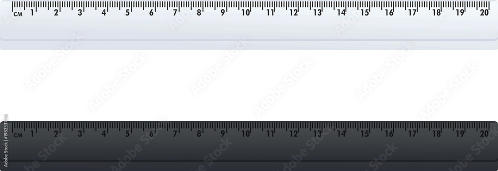 Black and white ruler. vector illustration Black and white ruler. vector illustration