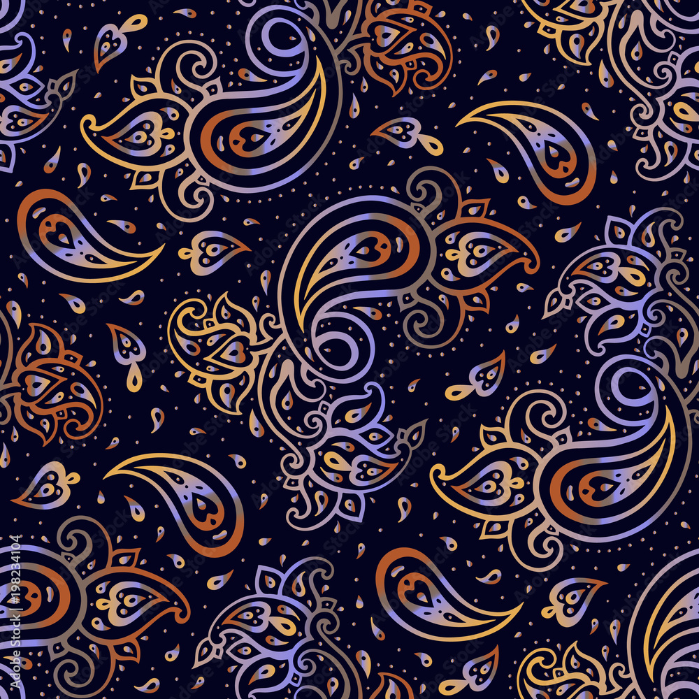 Paisley background. Hand Drawn ornament. Vector illustration Paisley background. Hand Drawn ornament. Vector illustration