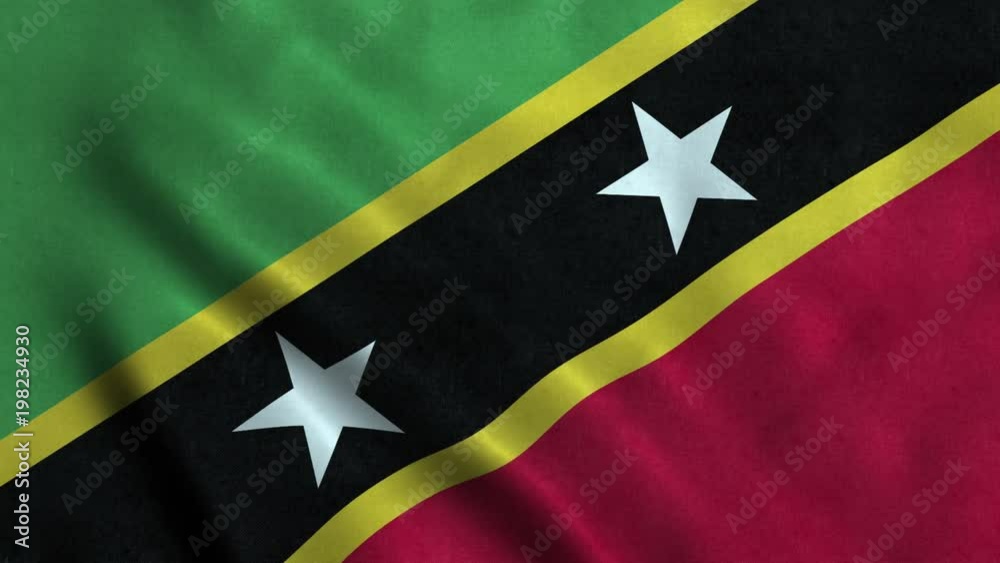 4K Seamless Loopable Flag of Saint Kitts and Nevis 4K Seamless Loopable Flag of Saint Kitts and Nevis