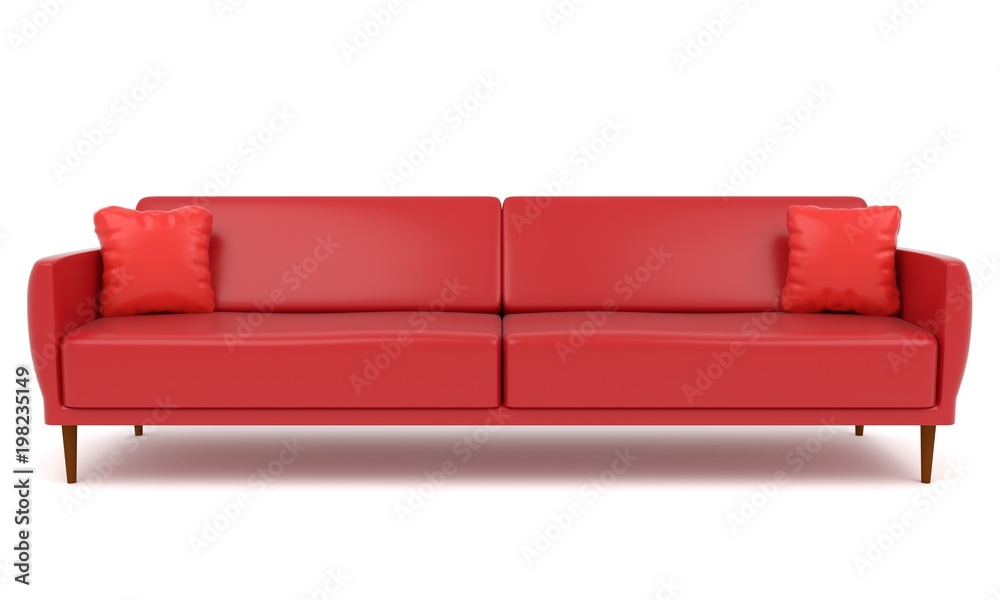 Leather sofa isolate classic color, Sofa and Chair fabric leather in white  background for use in graphics, photo editing, sofas, various colors, red,  black, green and other colors. Stock Photo | Adobe