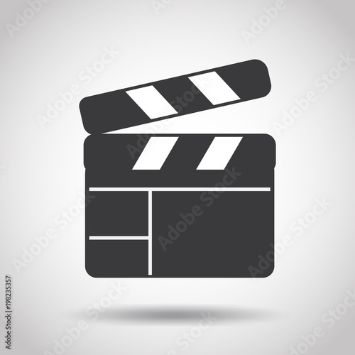 clapboard. flat design