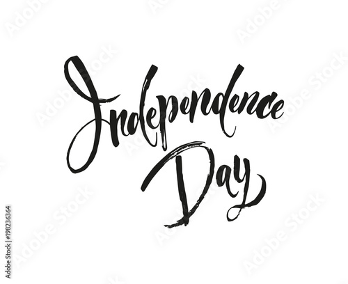 Independence day hand-drawn lettering