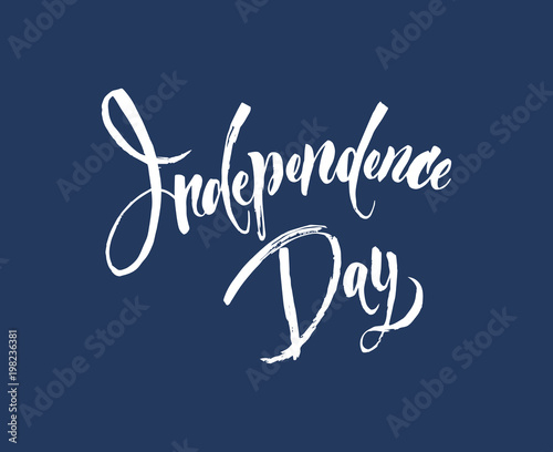 Independence day hand-drawn lettering