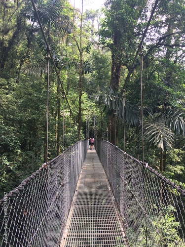 Mystic hanging bridge of Costa Rica