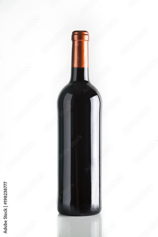 red wine and a bottle isolated over white background red wine and a bottle isolated over white background
