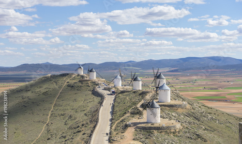 Tourism, Town of Consuegra in the province of Toledo, Spain