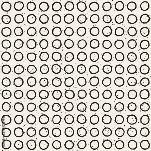 Hand drawn lines seamless grungy pattern. Abstract geometric repeating texture in black and white.