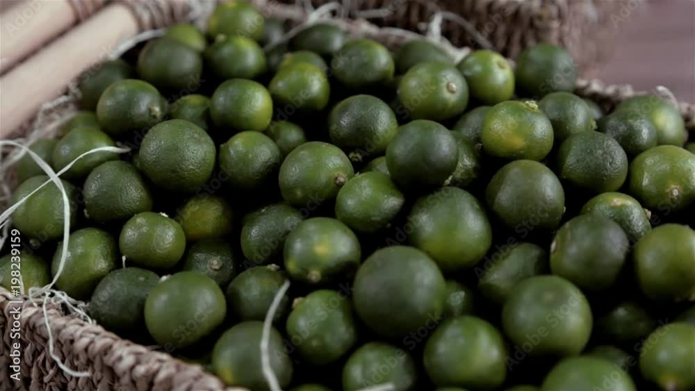 Lime Citrus Fruits In Fruit Market close up lot Lime Citrus Fruits In Fruit Market close up lot