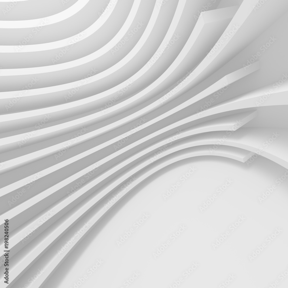 Obraz premium Okrągłe tło budynku. Koncepcja białej wizytówki