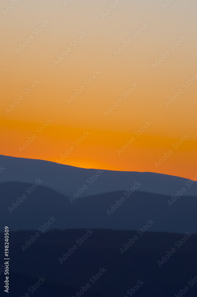 West Virginia mountain sunset