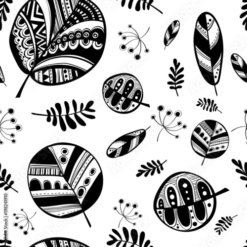 Pattern of decorative leaves