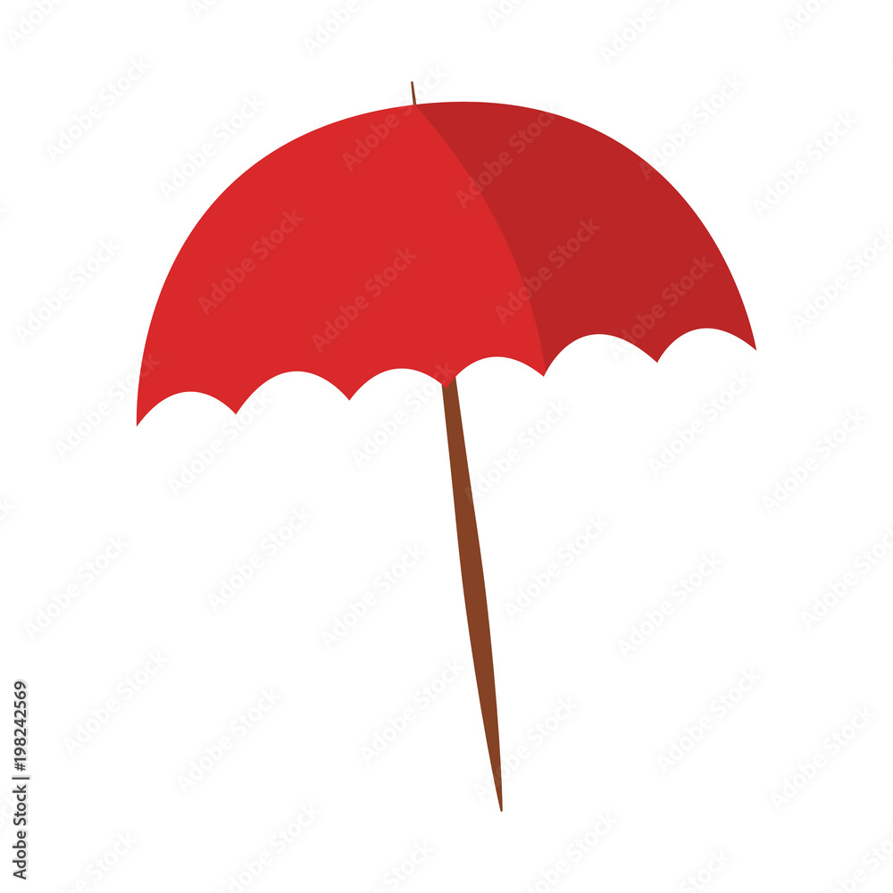 Beach umbrella isolated vector illustration graphic design