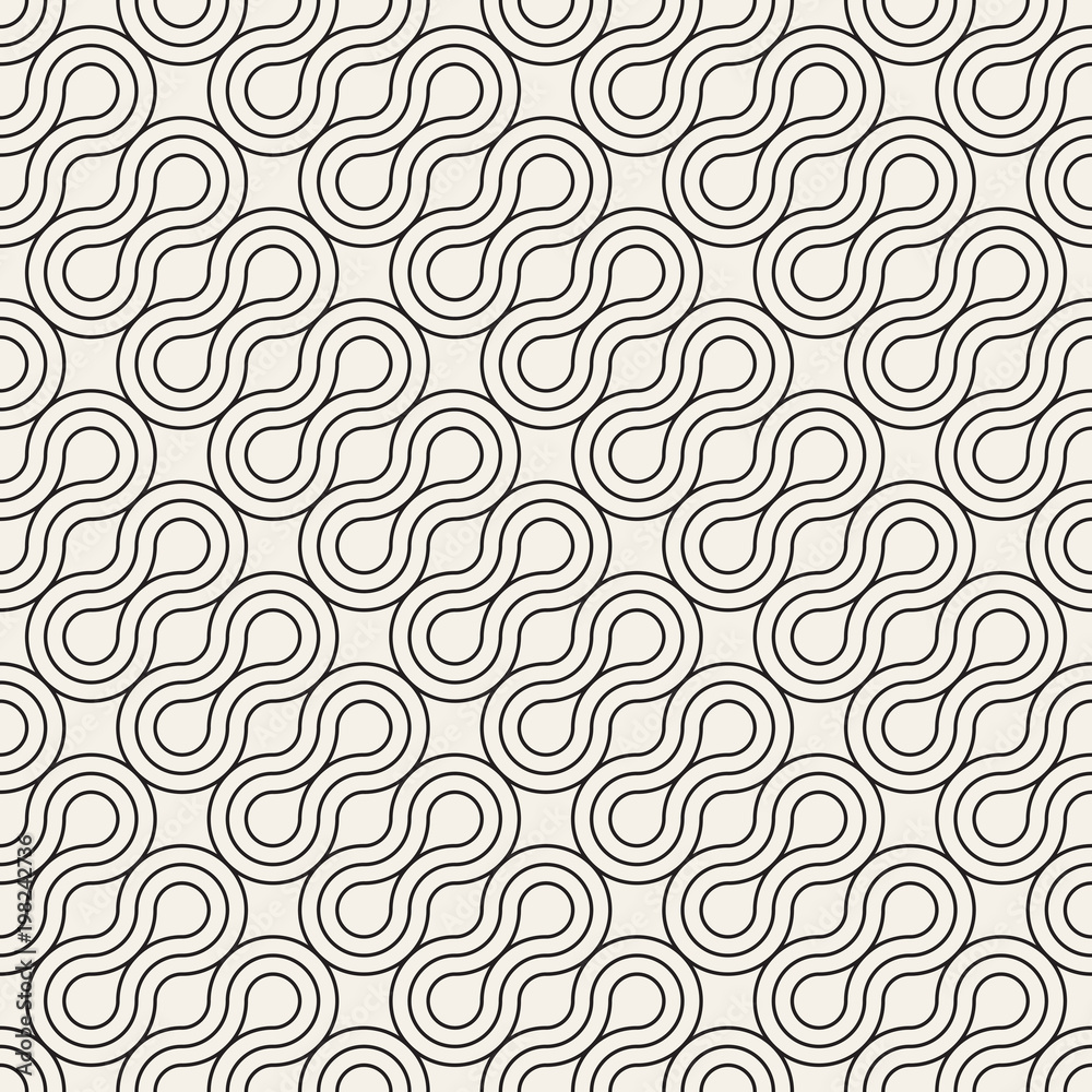 Vector seamless pattern. Modern stylish abstract texture. Repeating geometric tiles