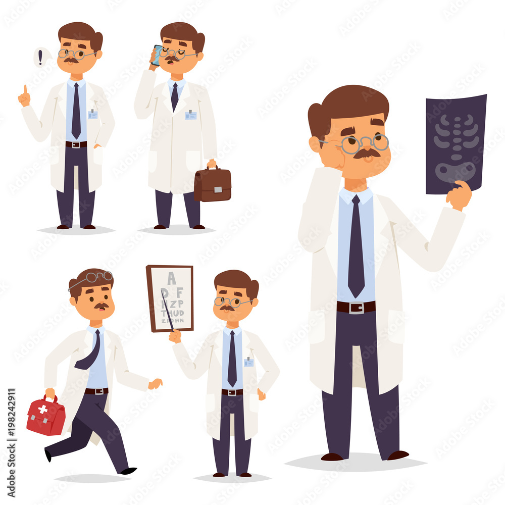 Doctor nurse character vector medical man staff flat design hospital team people doctorate illustration. Doctor nurse character vector medical man staff flat design hospital team people doctorate illustration.