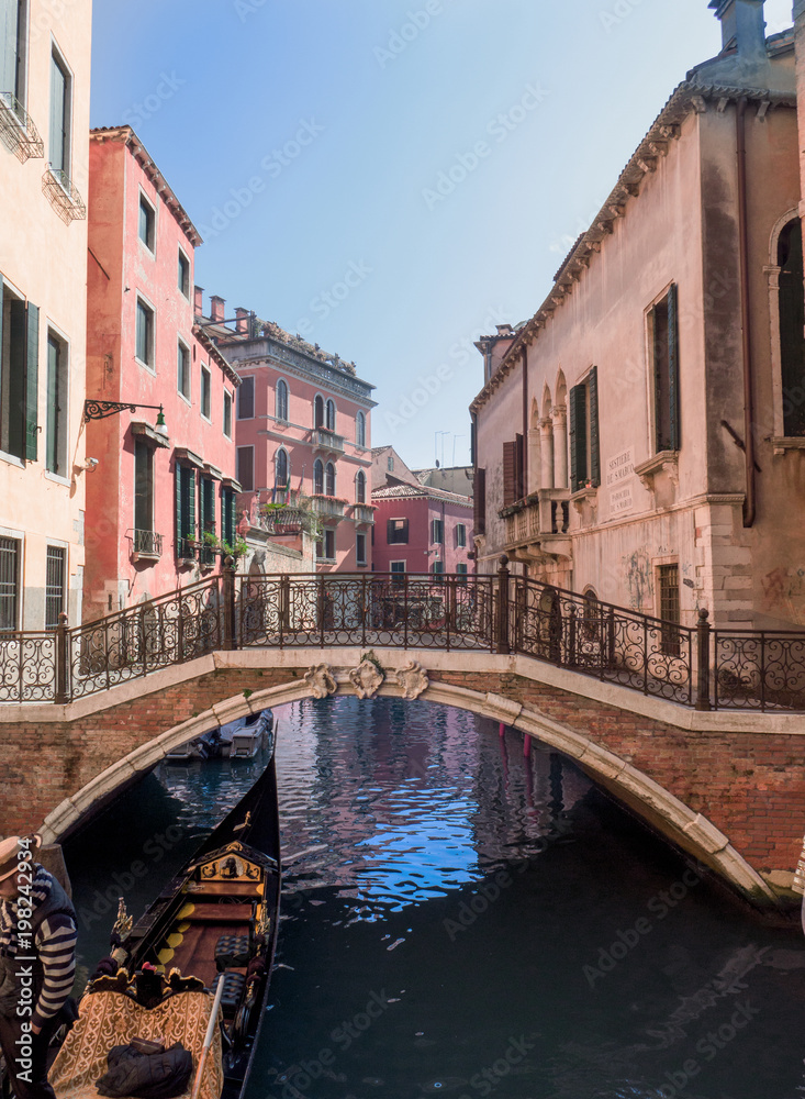Venice, bridges and gondolas in the canals