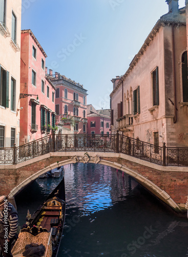 Venice, bridges and gondolas in the canals © gpriccardi