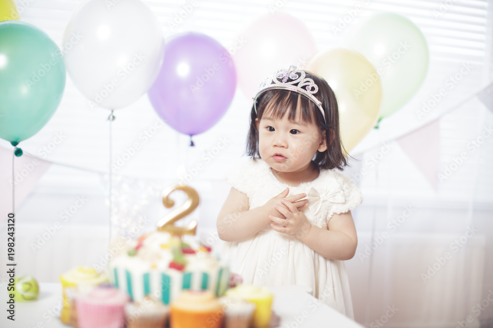 Baby girl celebrate her second birthday Baby girl celebrate her second birthday