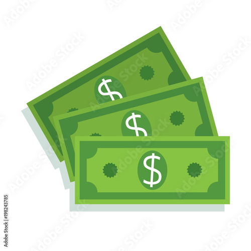 Dollar Bill Icon. Money Cash