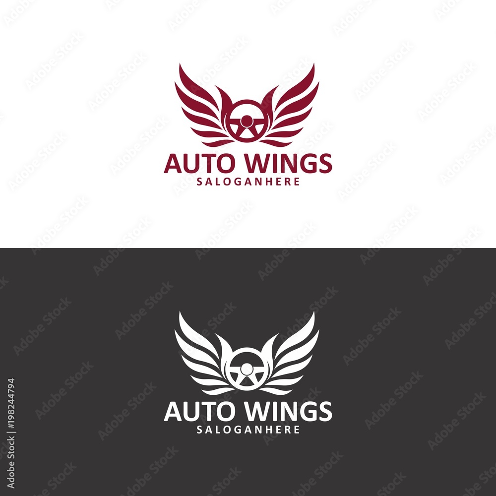 Auto Wings Logo in vector