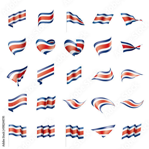 Costa Rica flag, vector illustration © butenkow