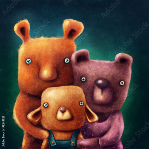 Fototapeta Three bears