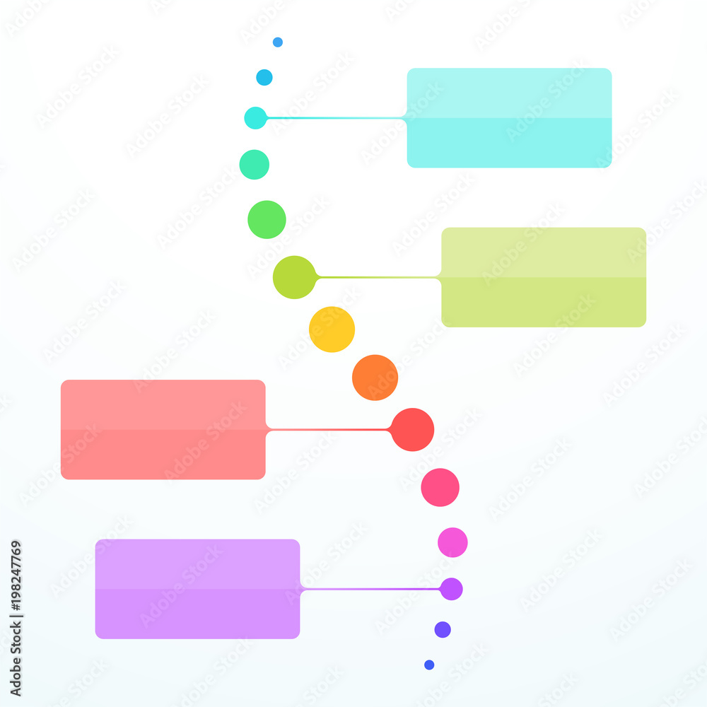 Obraz premium Abstract Colorful Flat Circles Vertical Timeline