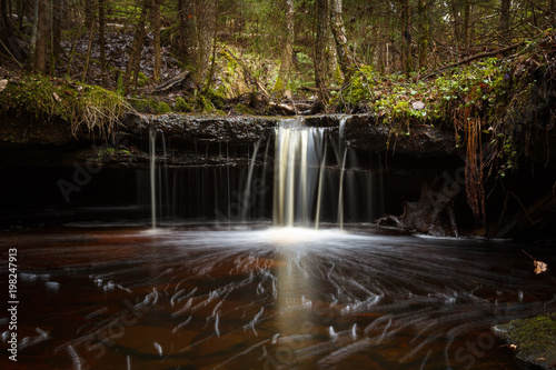 Olupites waterfall is located on small Abava left bank tributary Olupite