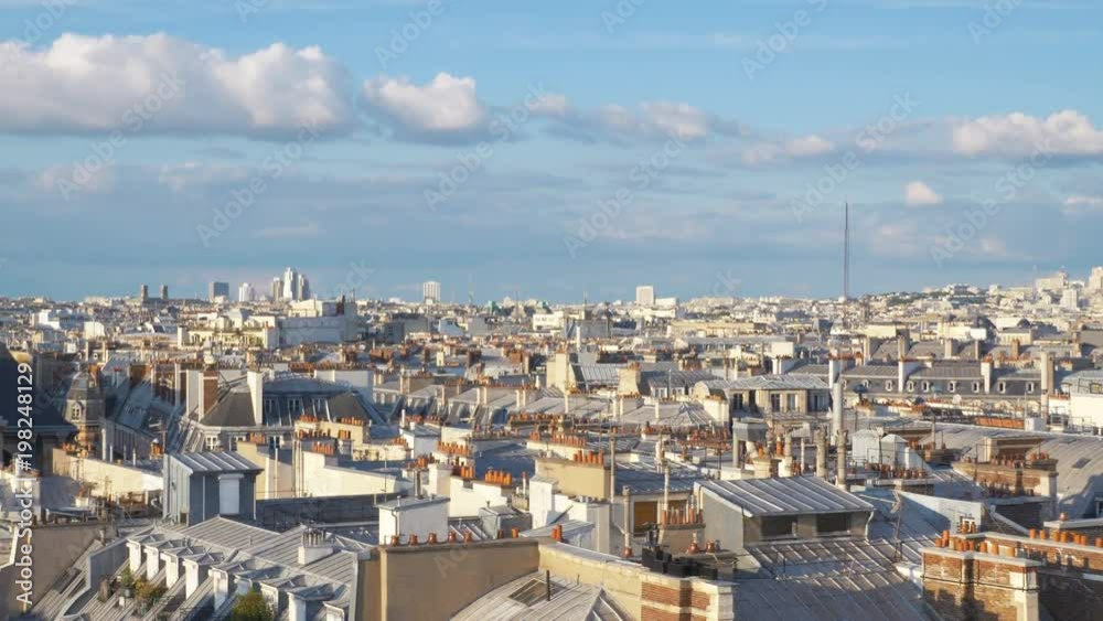 Professional video of aerial view on Sacre Coeur in Paris in 4k slow motion 60fps Professional video of aerial view on Sacre Coeur in Paris in 4k slow motion 60fps