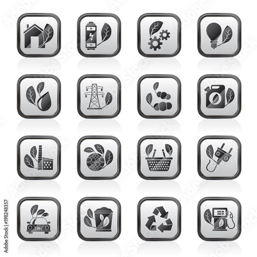 Green  Ecology and environment icons - vector icon set