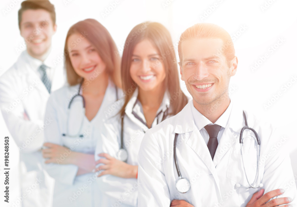 Team of doctors and nurses as colleagues in hospital Team of doctors and nurses as colleagues in hospital